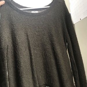 Cropped olive sweater